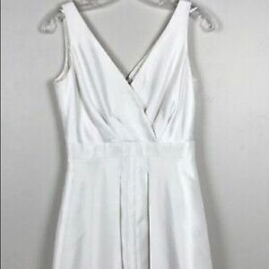 Tahari White Sleeveless Fit & Flare Dress